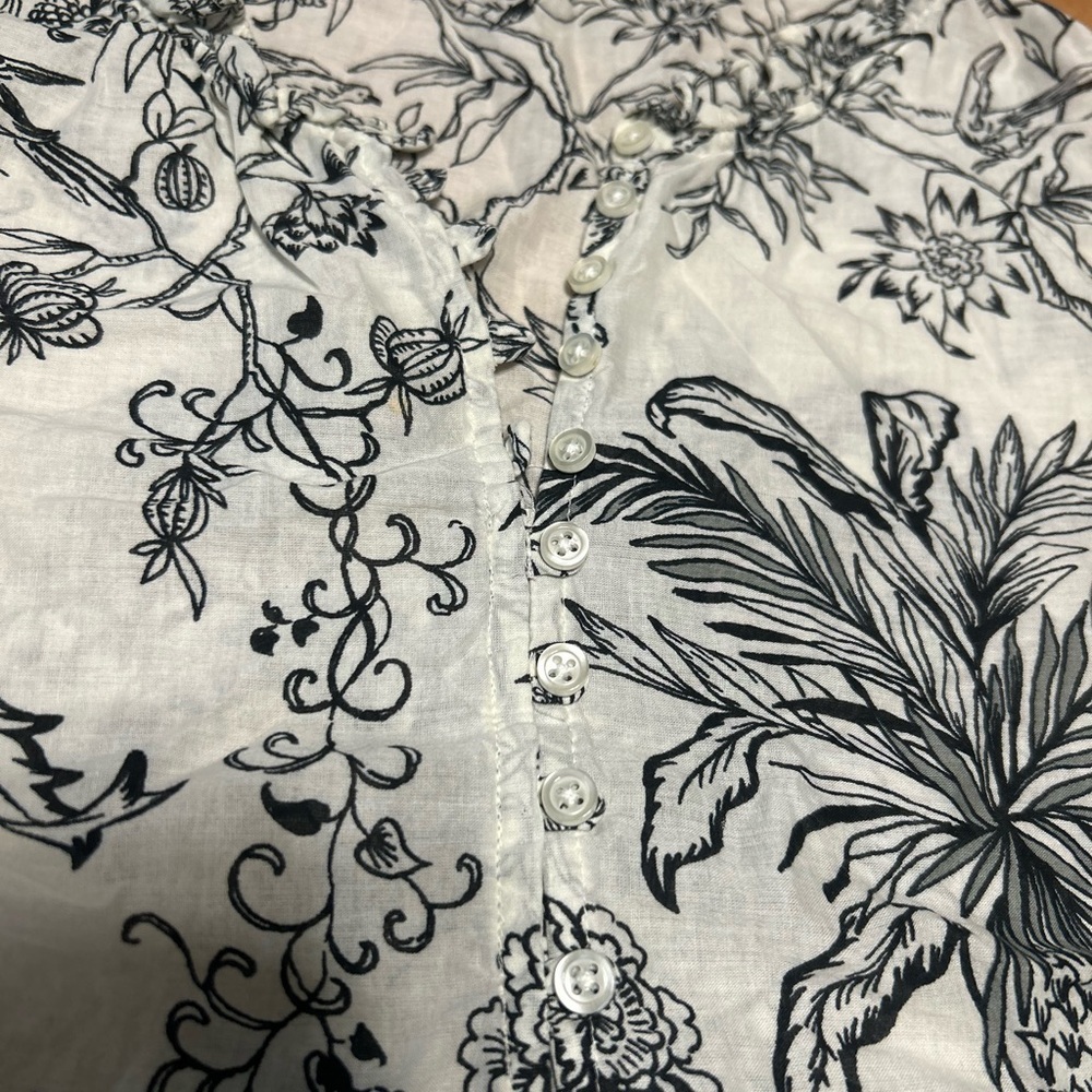 Talbots Black and White Safari Print Tank Top size M - Picture 2 of 9